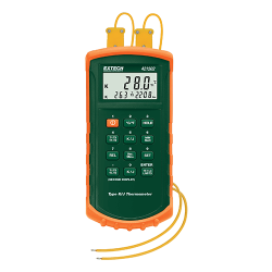 Extech 421502  Type J/K, Dual Input Thermometer with Alarm