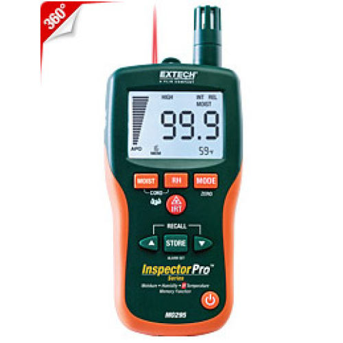 Extech MO295   Pinless Moisture Psychrometer + IR Thermometer