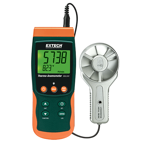 Extech SDL300 Metal Vane Thermo-Anemometer/Datalogger