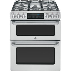 GE Café™ Series 30" Slide-In Front Control Gas Double Oven with Convection Range