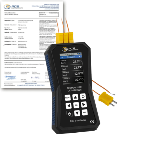 Multi Channel Temperature Data Logger 4-channel PCE-T 420 incl. ISO-Calibration Certificate in Pakistan